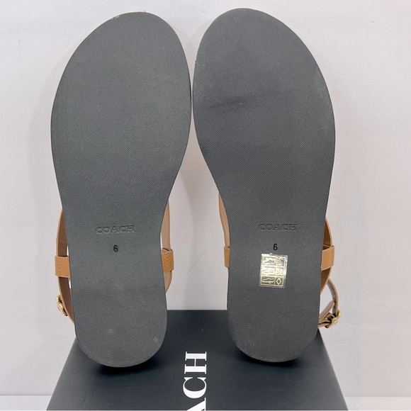 COACH SANDALS, “GRACEY LEATHER “PENNY” COLOR, WOMENS SIZE 6 B, EUR 36.5 B - Picture 15 of 16